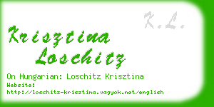 krisztina loschitz business card